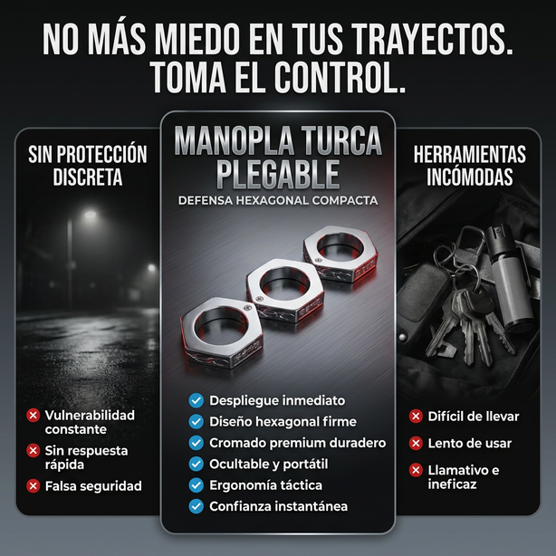 Manopla De Anillos Exagonales