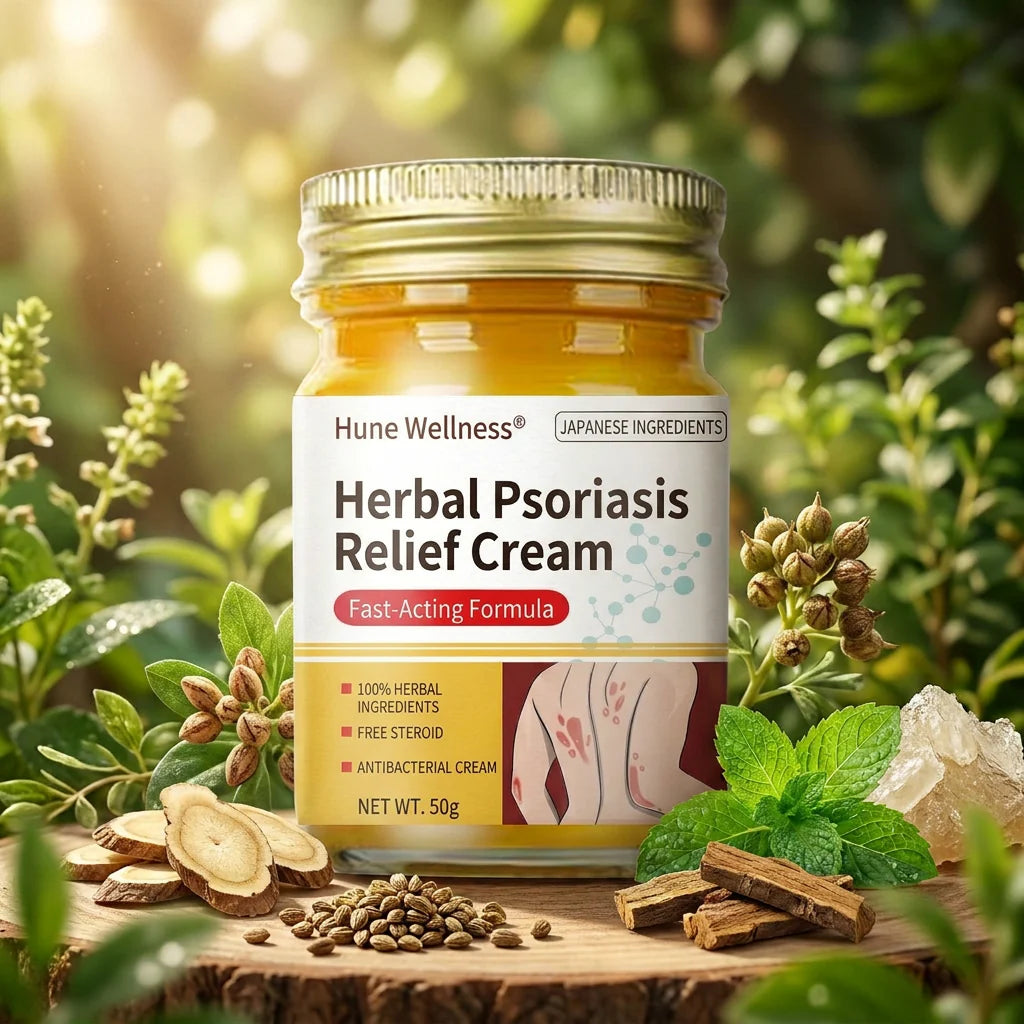 Crema herbal para el alivio de la psoriasis y el eczema