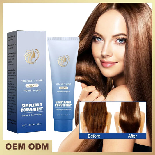 Crema alisadora de queratina para el cabello