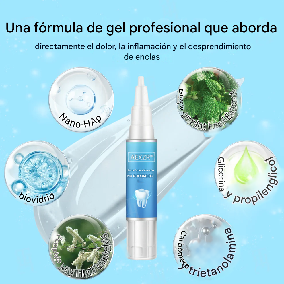 AEXZR® Gel de Sutura de Encías No Quirúrgico