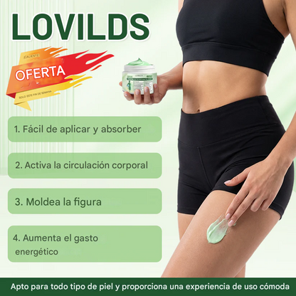 LOVILDS®10-EN-1, Crema caliente adelgazante y quemagrasas con moringa (una vez al día, cambios visibles en 7 días)