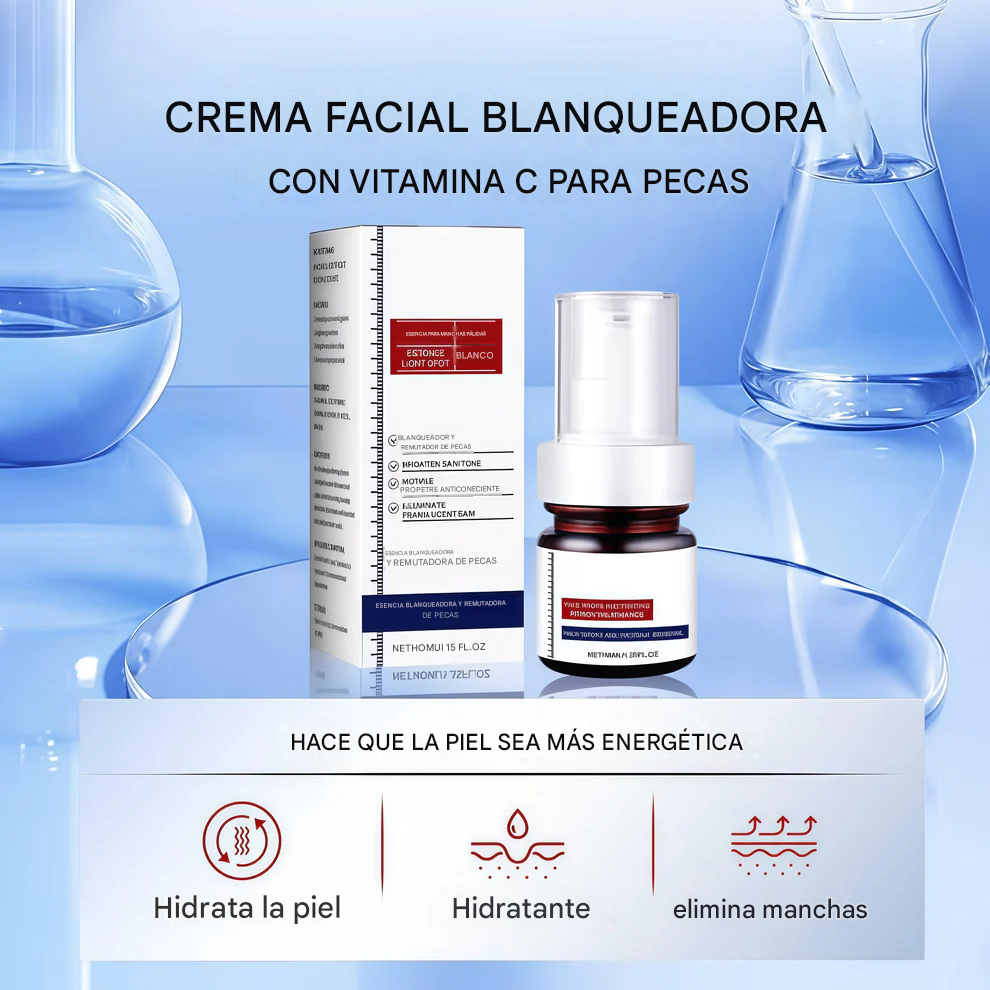 Brillo en 5 segundos: ¡Atenúa manchas e imperfecciones con esencia de vitamina C!