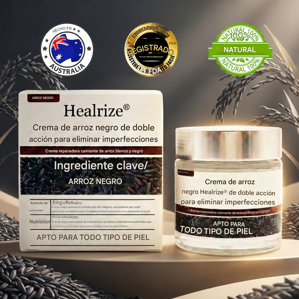 Healrize® Crema de Arroz Negro de Doble Acción para Eliminar Imperfecciones: elimina verrugas y suaviza la piel.