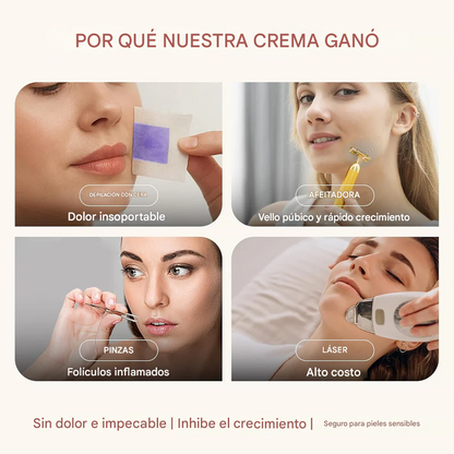 Crema depilatoria de coco | Eliminación del vello rápida y fácil para una piel suave y tersa.