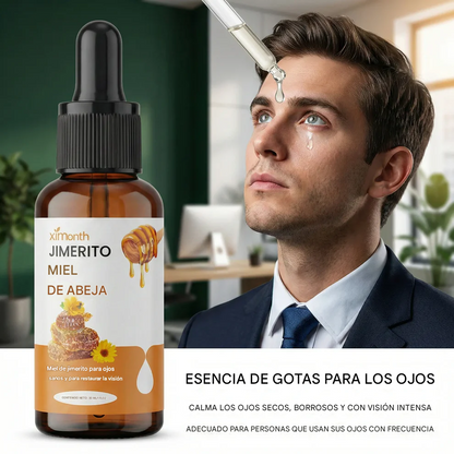 Miel de Jimerito de Ximonth para los ojos, gotas refrescantes, hidratantes y calmantes para ojos secos y astringentes-A