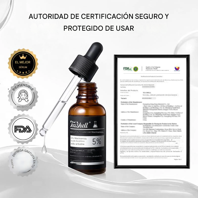 Sérum blanqueador con 5 % de niacinamida🌿|Reduce las manchas oscuras, ilumina la piel, apto para pieles sensibles