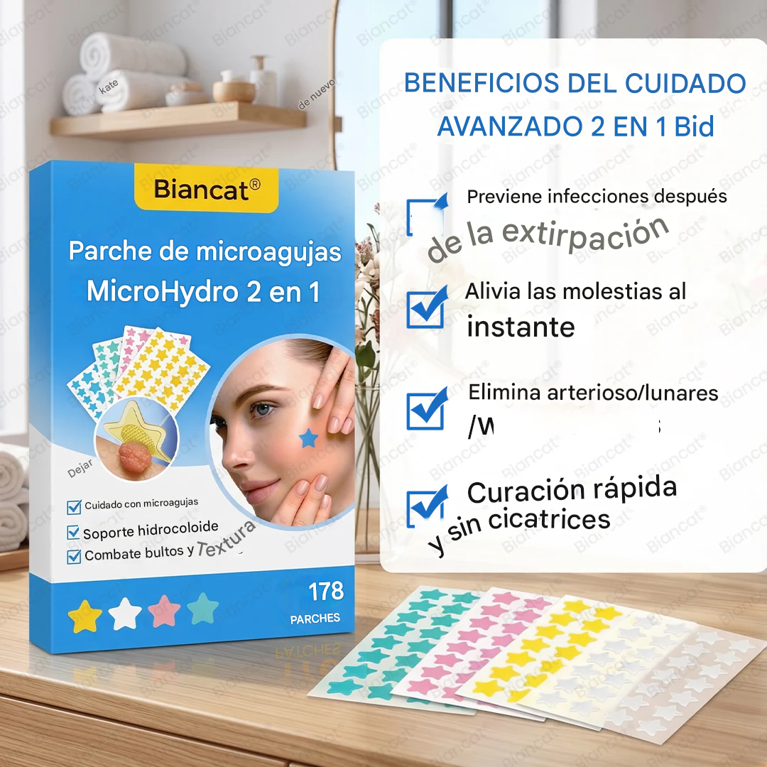 Parches de microagujas 2 en 1 MicroHydro de Biancat®