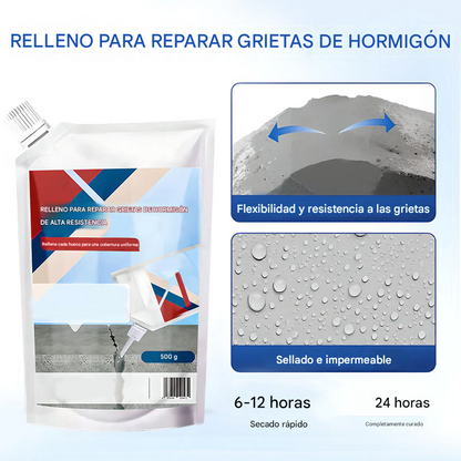 Adhesivo de alta resistencia para la reparación de grietas en hormigón