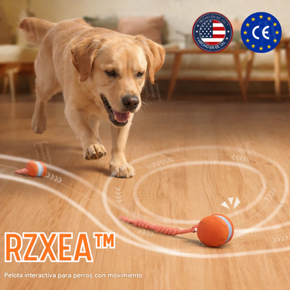 Pelota interactiva inteligente para perros⚡TPU duradero y autoenrollable