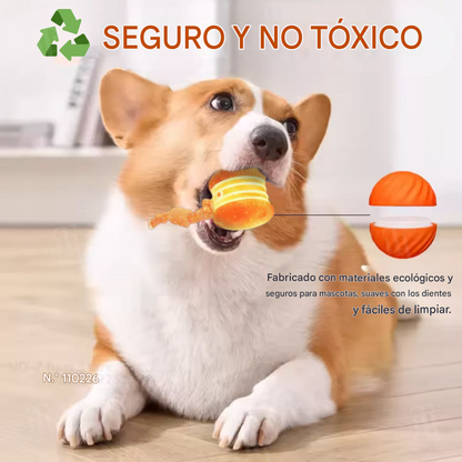 Pelota interactiva inteligente para perros⚡TPU duradero y autoenrollable