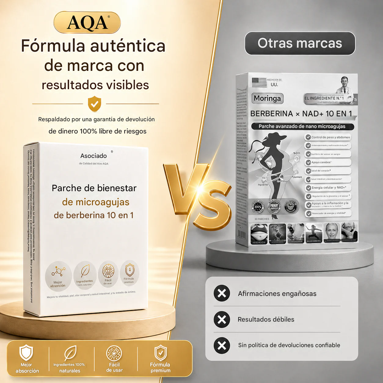 𝗠𝗼𝗿𝗶𝗻𝗴𝗮 & 𝗕𝗲𝗿𝗯𝗲𝗿𝗶𝗻𝗲 𝟭𝟬-𝗜𝗡-𝟭 Parche Nano Avanzado De Bienestar De Microagujas🩹
