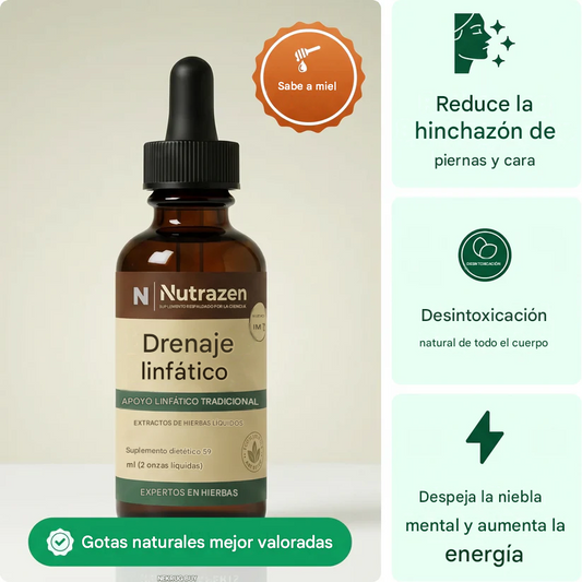 Gotas para el bienestar y el drenaje linfático