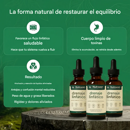 Gotas para el bienestar y el drenaje linfático