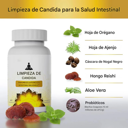 Candida Cleanse - Soporte para el intestino y el colon