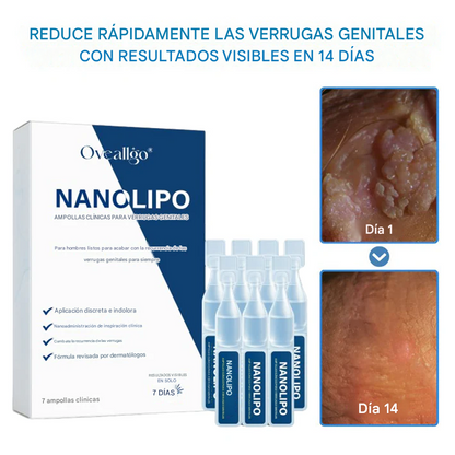 Ampollas clínicas NanoLipo para verrugas genitales