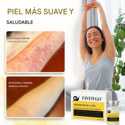 Reparación de la piel con péptido de mucina de caracol