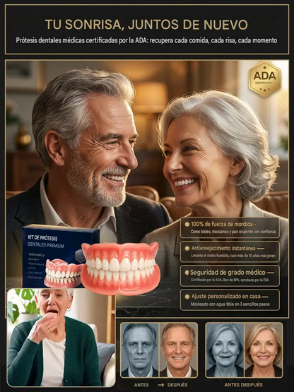 Prótesis dentales completas certificadas por la ADA