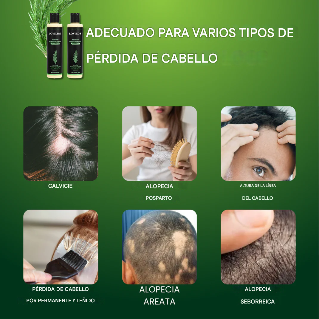 Champú de queratina hidrolizada con romero LOVILDS®