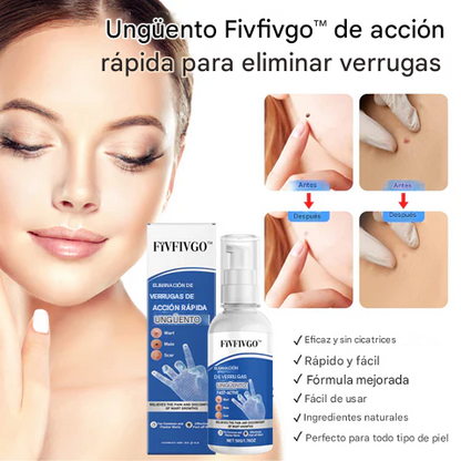 Ungüento Fivfivgo™ de acción rápida para la eliminación de verrugas