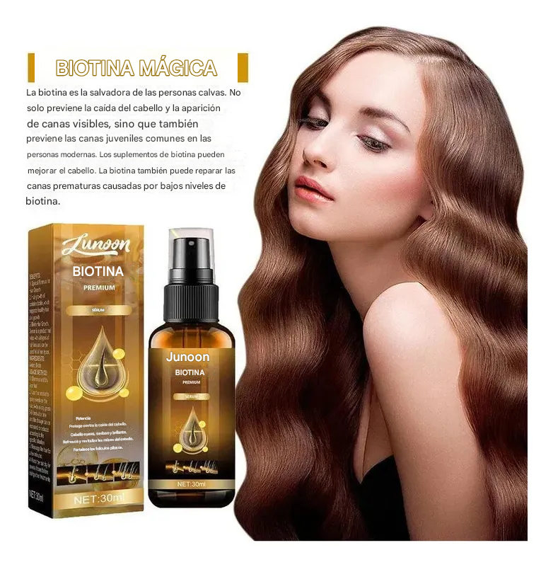 Spray de esencia para el crecimiento del cabello con biotina Fivfivgo™