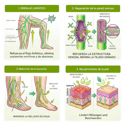 Crema de drenaje linfático y reparación de venas de última generación
