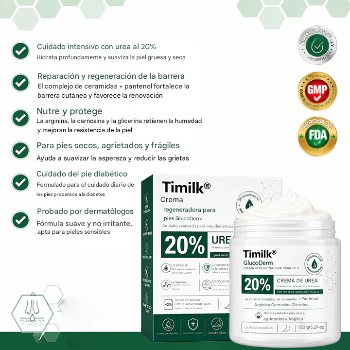 Crema regeneradora para pies GlucoDerm