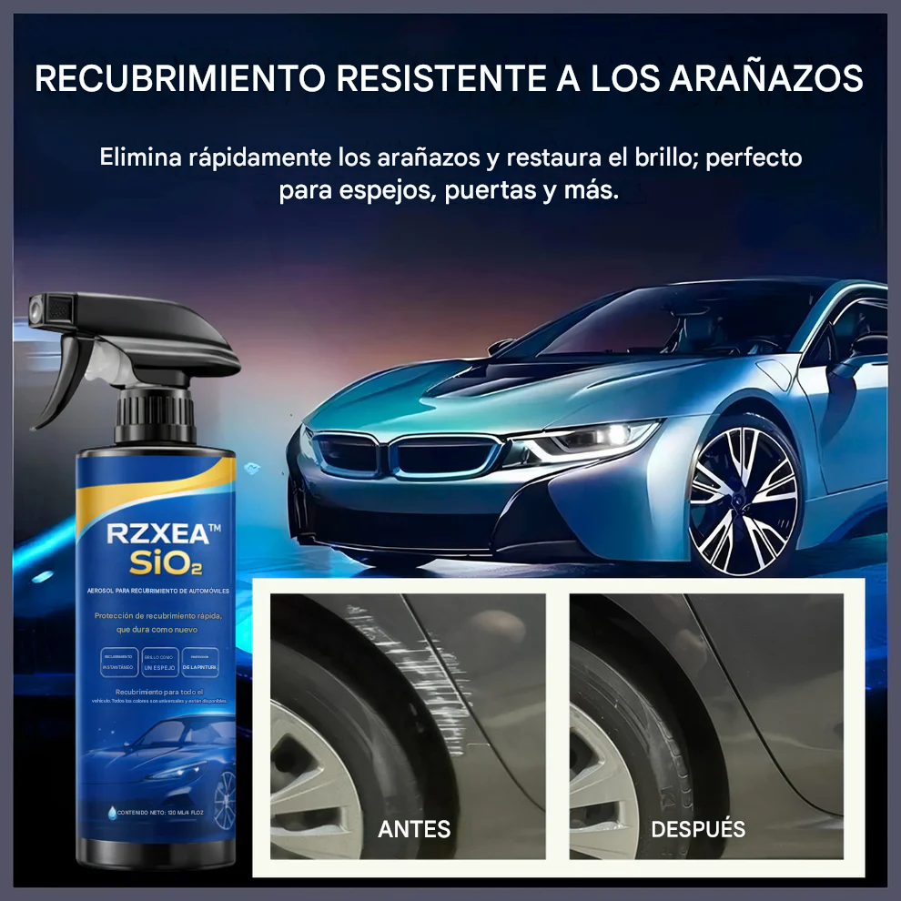 Brillo de exposición en 30 segundos | Spray de recubrimiento para automóviles SiO₂