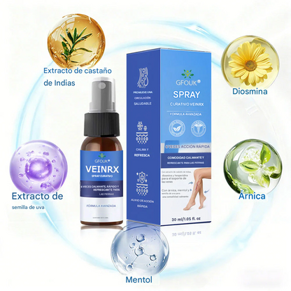 ® VEINRX Spray Curativo Diseñado para varices, arañas vasculares, trombosis venosa profunda