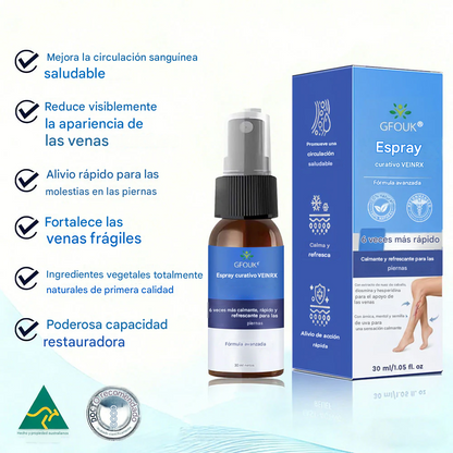® VEINRX Spray Curativo Diseñado para varices, arañas vasculares, trombosis venosa profunda