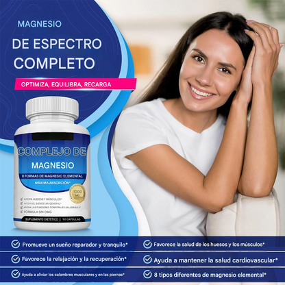 Complejo de magnesio 8, suplemento de magnesio esencial 1000 mg - A01