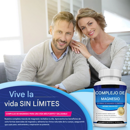 Complejo de magnesio 8, suplemento de magnesio esencial 1000 mg - A01