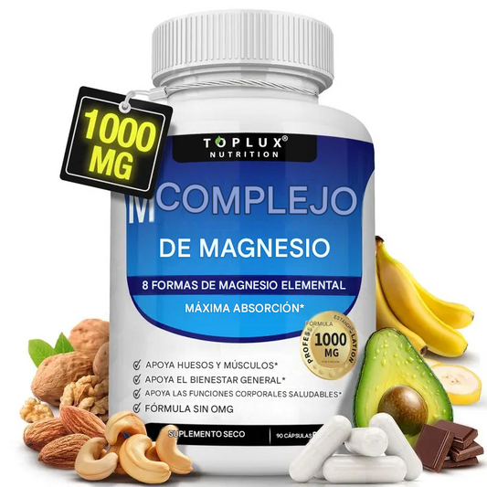 Complejo de magnesio 8, suplemento de magnesio esencial 1000 mg - A01
