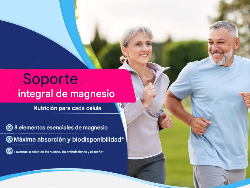 Complejo de magnesio 8, suplemento de magnesio esencial 1000 mg - A01