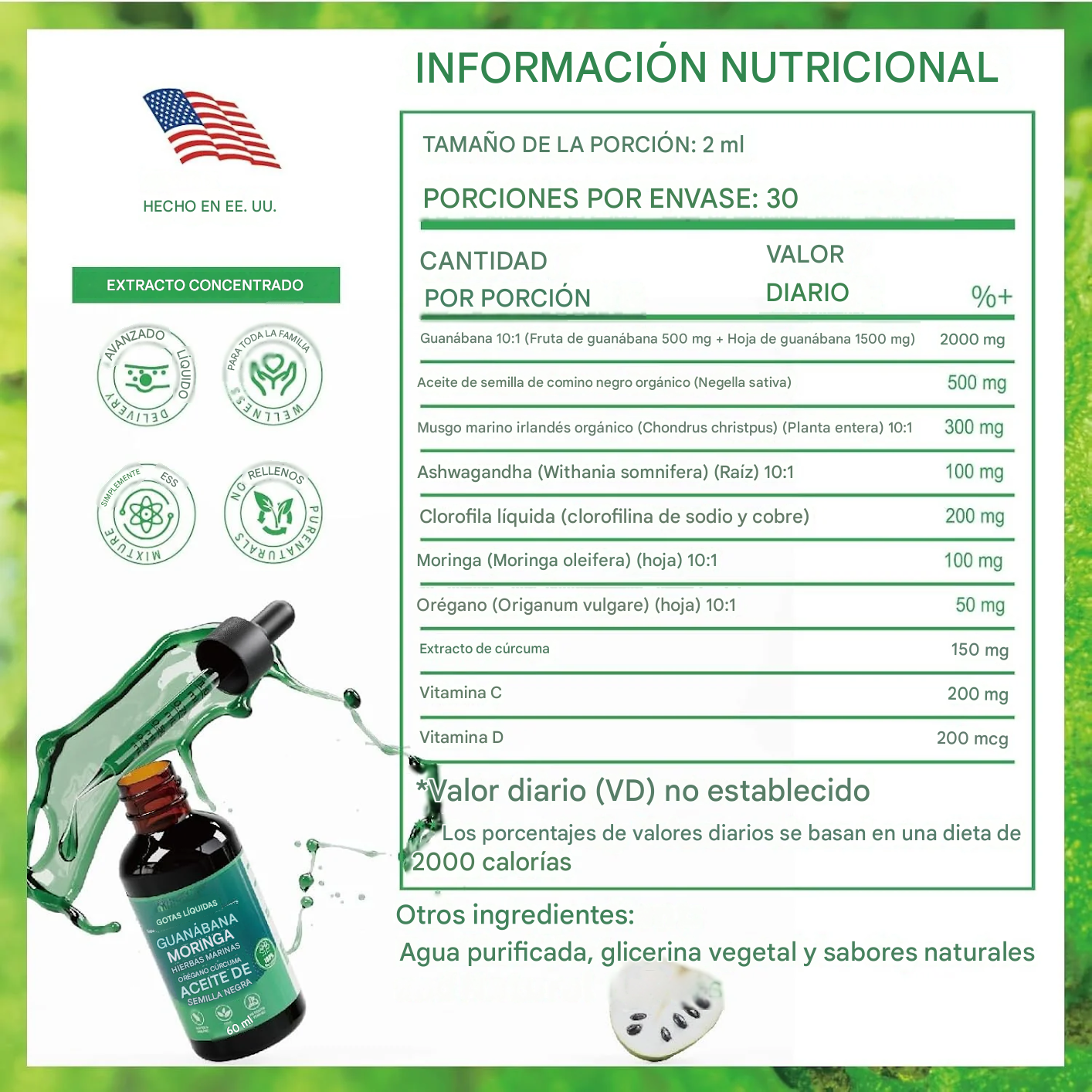 🏆#1 Más vendido⏰Mezcla natural de bienestar de guanábana pura