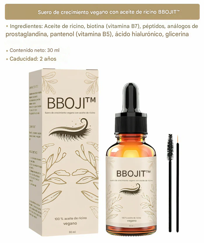 BBOJI™ Lash Luxe Suero Vegano para el Crecimiento de Pestañas con Aceite de Ricino