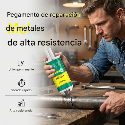 Pegamento reparador de metal AB de alta resistencia