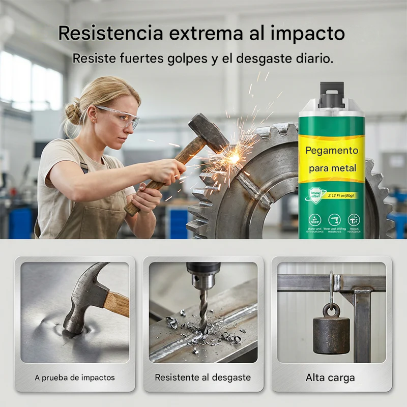 Pegamento reparador de metal AB de alta resistencia
