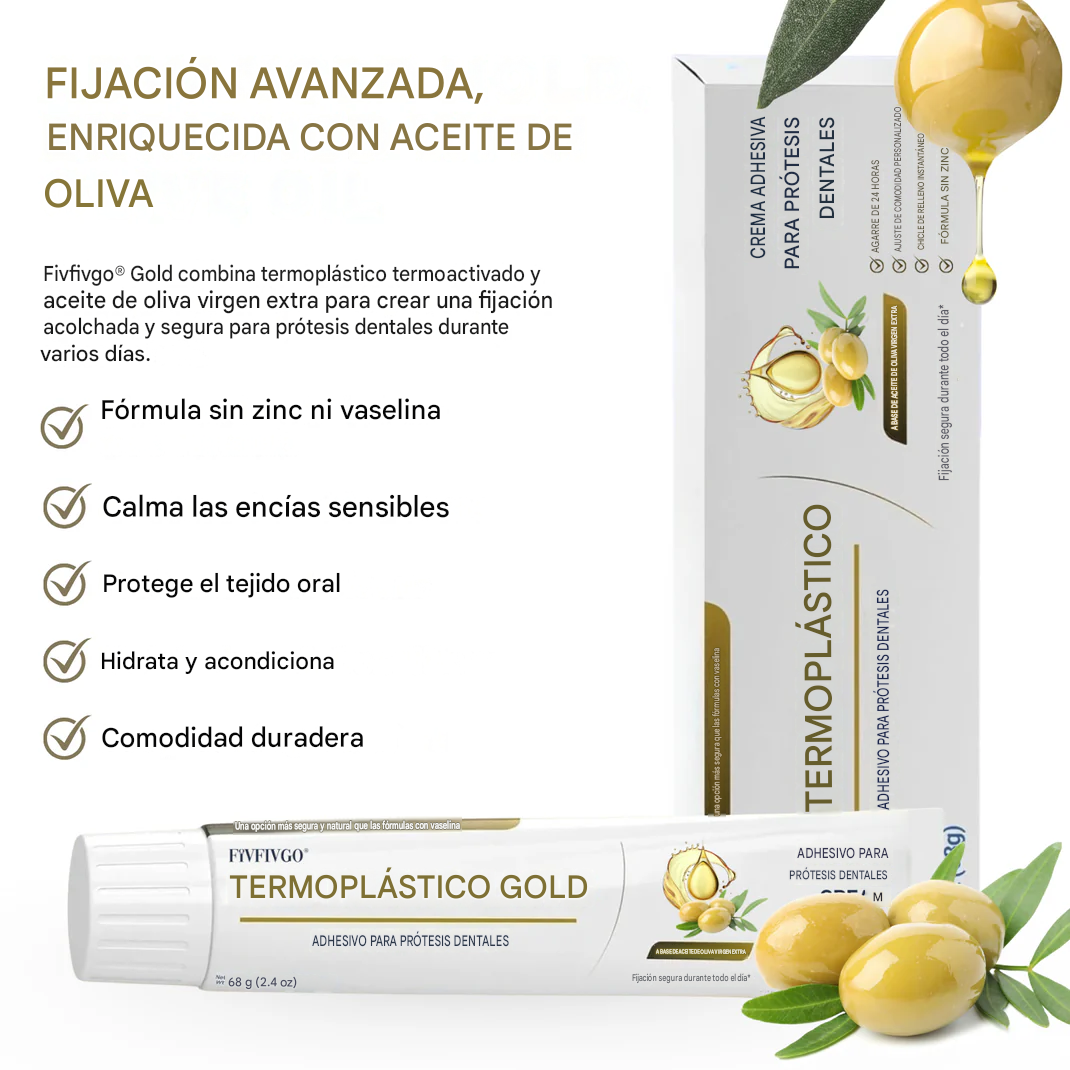 Adhesivo termoplástico para prótesis dentales Gold