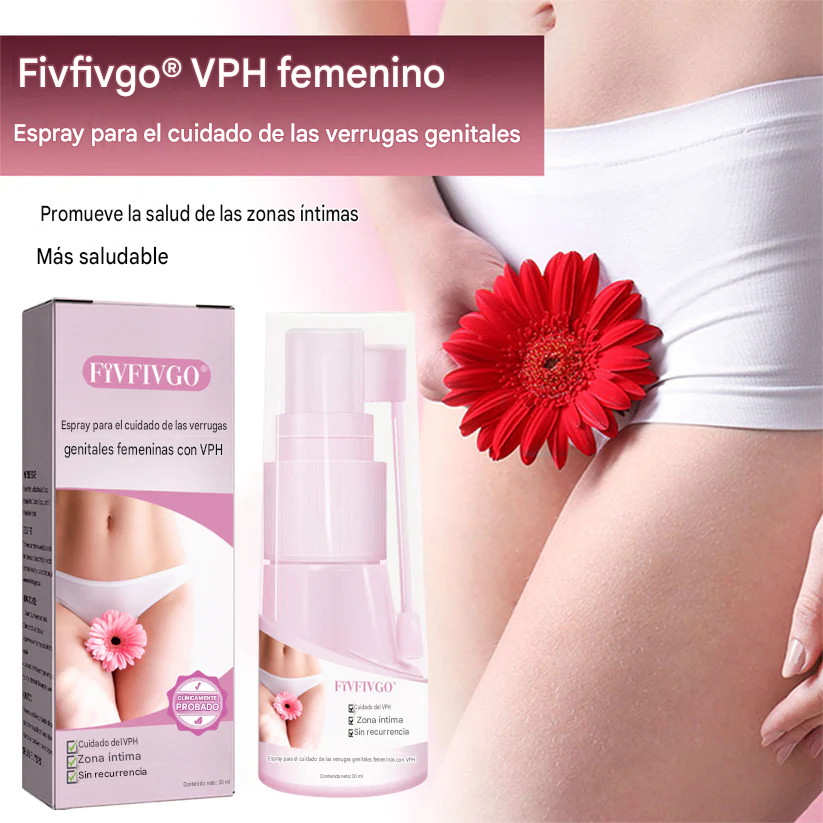 Spray para el cuidado de las verrugas genitales femeninas causadas por el VPH