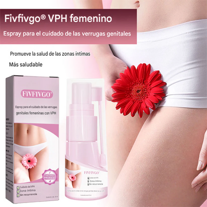Spray para el cuidado de las verrugas genitales femeninas causadas por el VPH