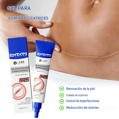 🔥 Gel avanzado de silicona para suavizar cicatrices y arrugas.