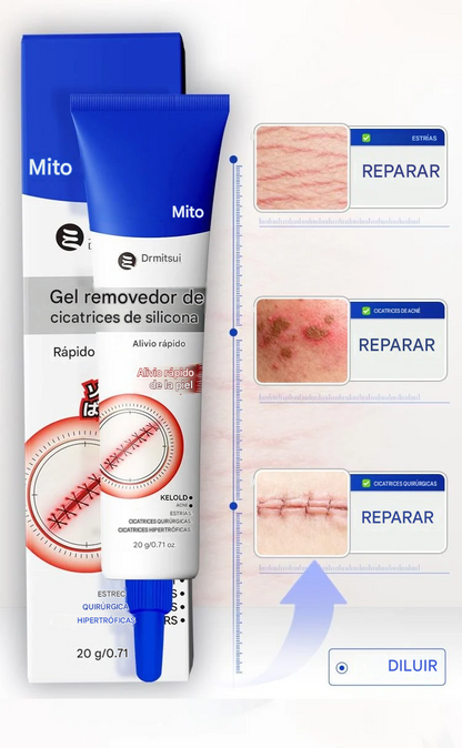 🔥 Gel avanzado de silicona para suavizar cicatrices y arrugas.