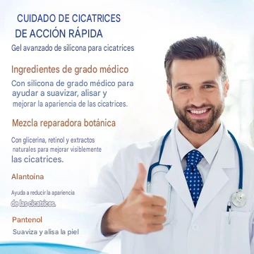 🔥 Gel avanzado de silicona para suavizar cicatrices y arrugas.