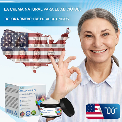 Crema analgésica con magnesio Timilk® EnduraHeal (trata la artritis, la neuropatía, el reumatismo, las lesiones deportivas y más)