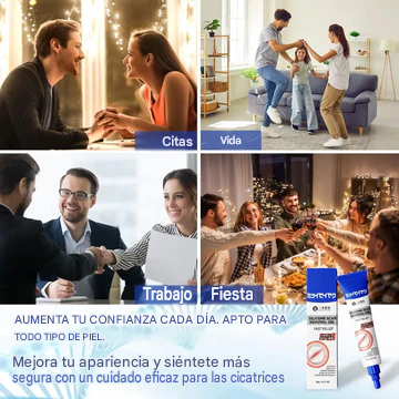 🔥 Gel avanzado de silicona para suavizar cicatrices y arrugas.