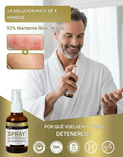 Oveallgo® AHCC Spray Eliminador de Verrugas Genitales por VPH con Hongos
