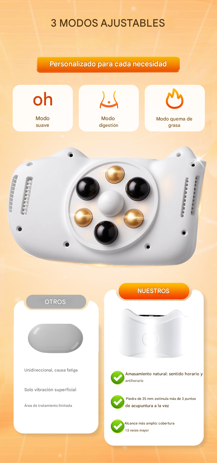 Masajeador abdominal inalámbrico eléctrico para quemar grasa y mejorar la digestión