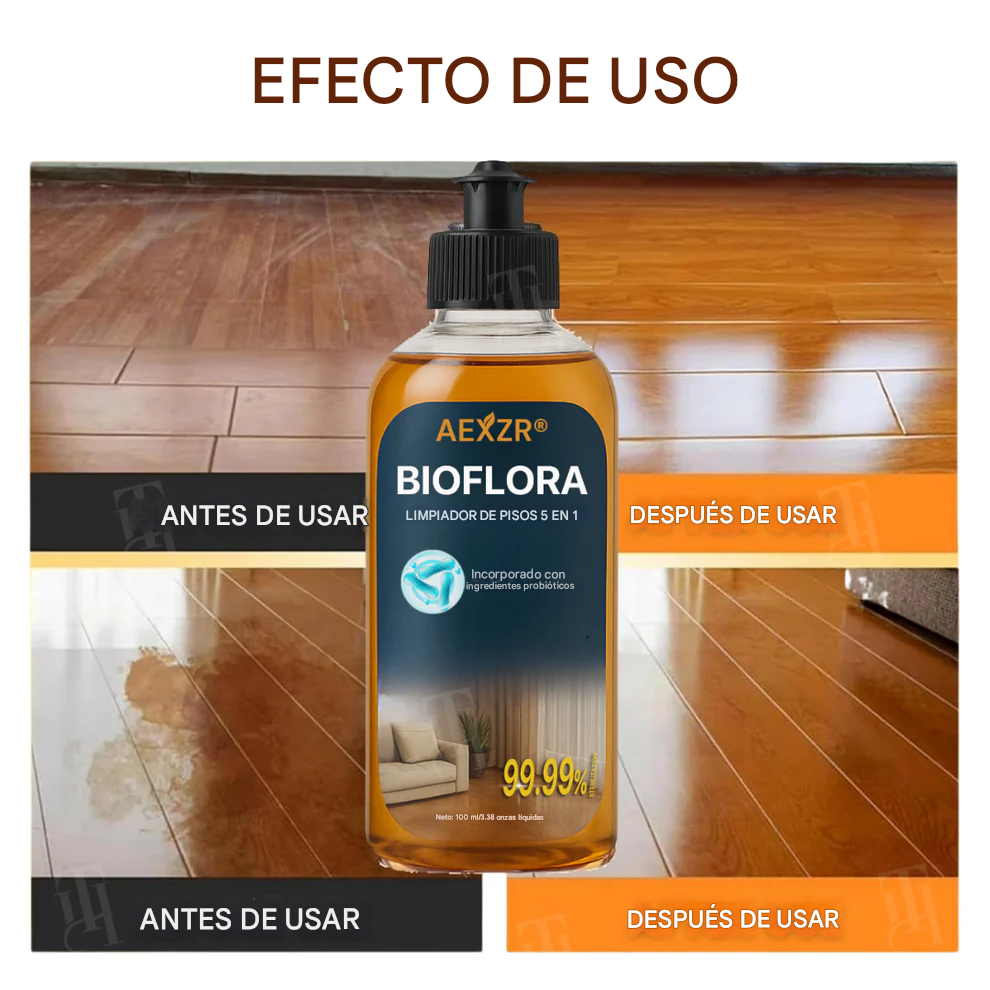 AEXZR® BioFlora Limpiador de pisos 5 en 1 |👶 Seguro para bebés y mascotas🐾