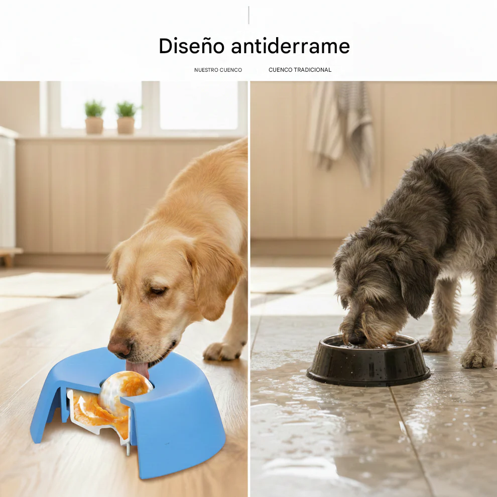 Comedero giratorio interactivo 🌀 | Alivio de la ansiedad y sin ensuciar