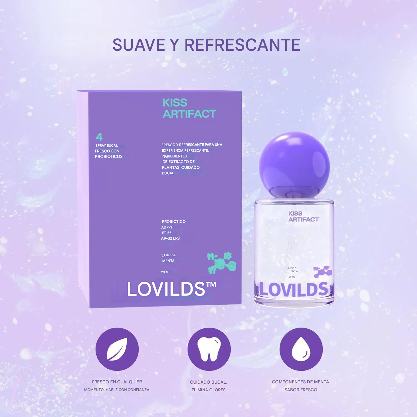 LOVILDS™ Espray bucal probiótico | Aliento fresco y salud bucal eficaz